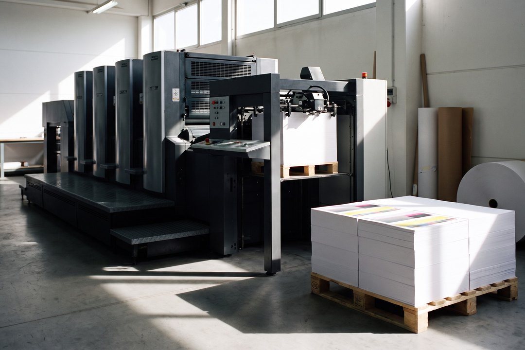 Commercial printing press operation