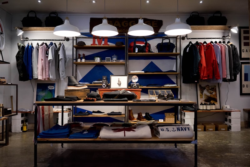 Modern laundromat interior